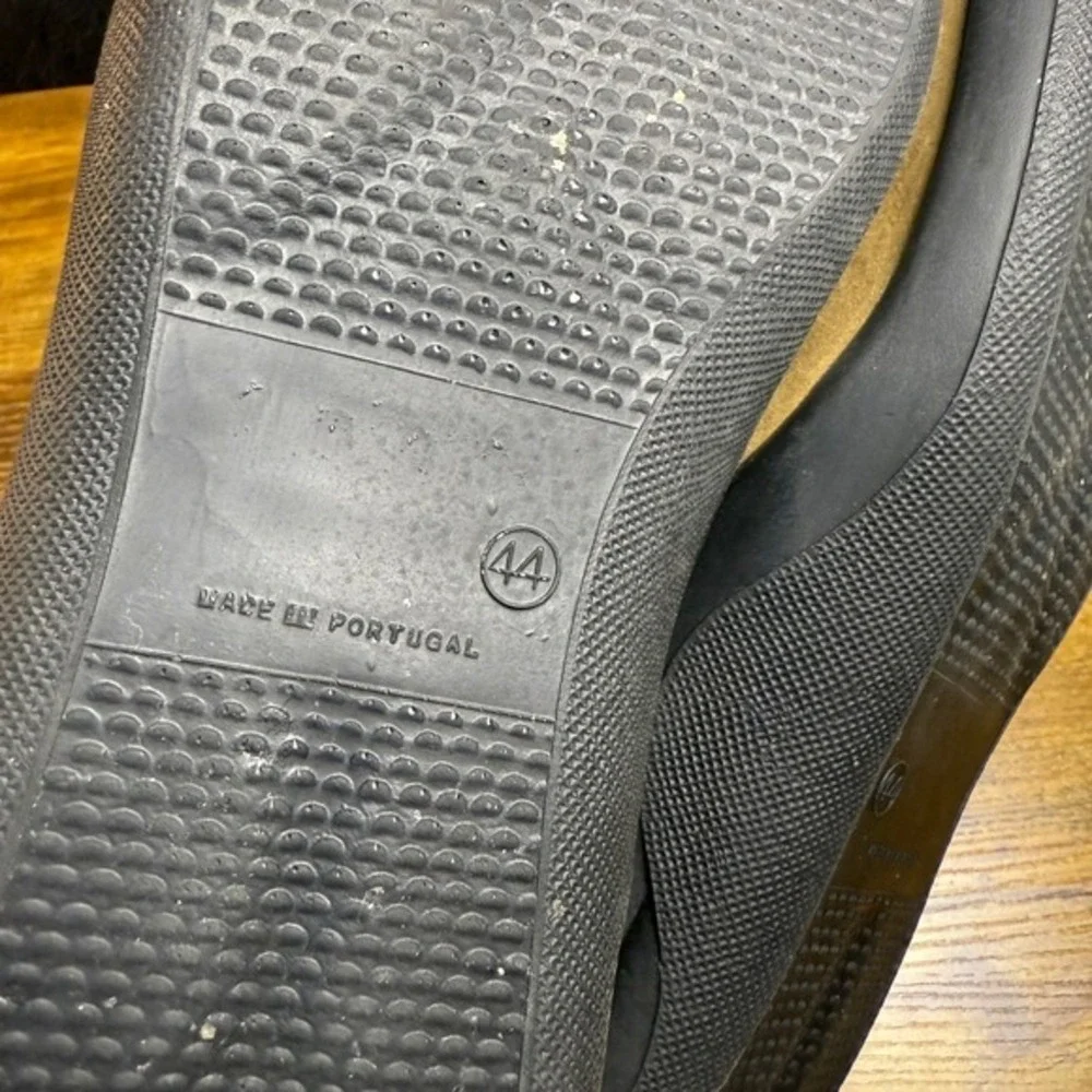 Hammacher Schlemmer Brown Leather Slide‎ Sandals Mens EU 44 US 10.5